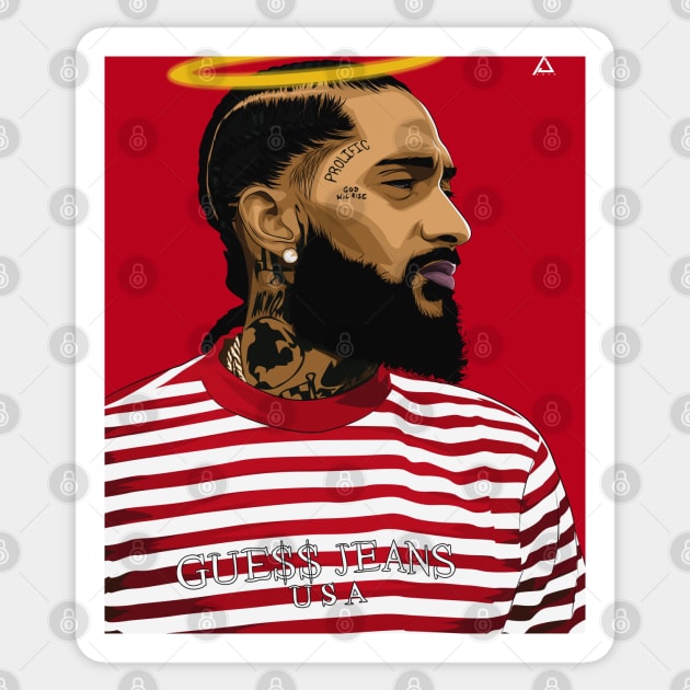 NIPSEY HUSSLE Sticker by stooldee_anthony@yahoo.com